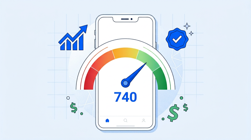 Credit score improvement visualization